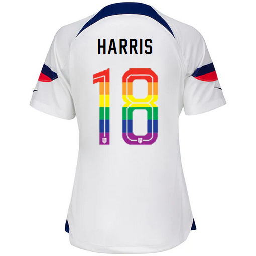 USA White Ashlyn Harris 2022/2023 Women's PRIDE Jersey