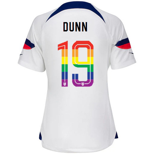 USA White Crystal Dunn 2022/2023 Women's PRIDE Jersey