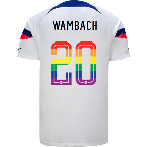USA White Abby Wambach 2022/23 Men's PRIDE Jersey