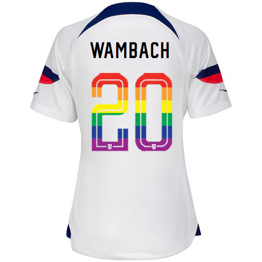 USA White Abby Wambach 22/23 Women's PRIDE Jersey