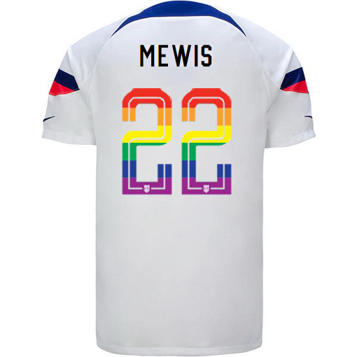 USA White Kristie Mewis 22/23 Men's PRIDE Jersey