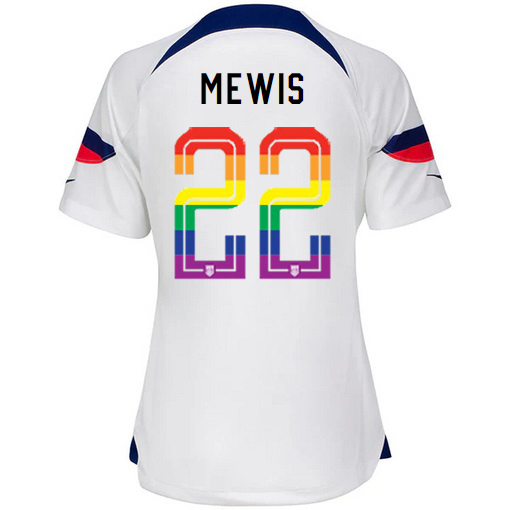 USA White Kristie Mewis 2022/2023 Women's PRIDE Jersey