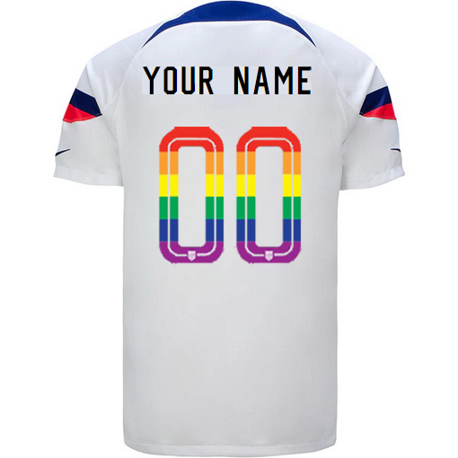USA White Customized 2022/2023 Men's PRIDE Jersey