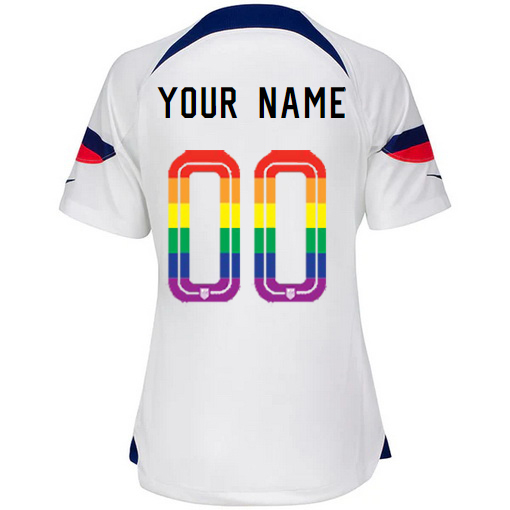 USA White Customized 2022/23 Women's PRIDE Jersey