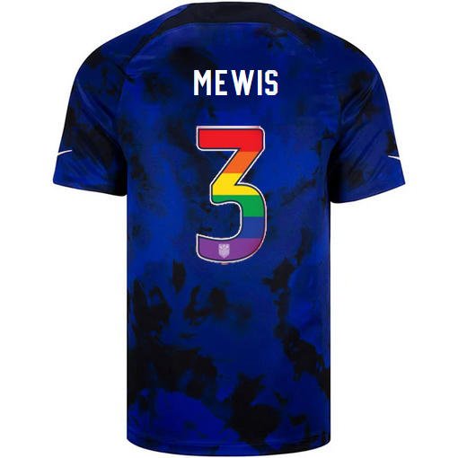 USA Away Samantha Mewis 2022/2023 Men's Jersey Rainbow Number