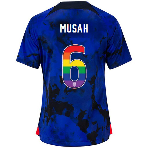 USA Away Yunus Musah 2022/2023 Women's Jersey Rainbow Number