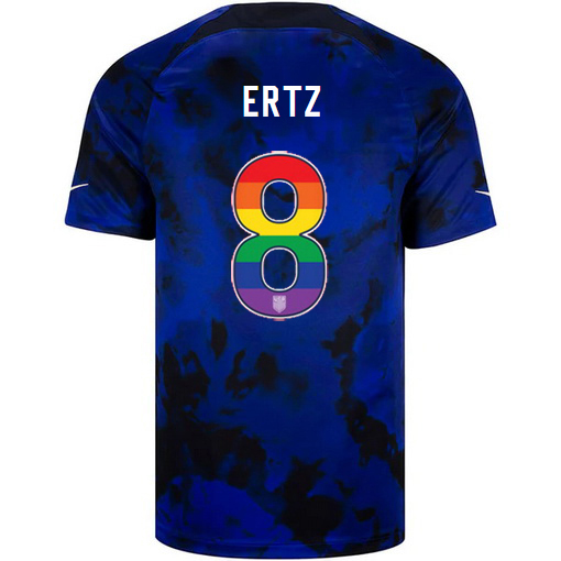 USA Away Julie Ertz 22/23 Men's Jersey Rainbow Number