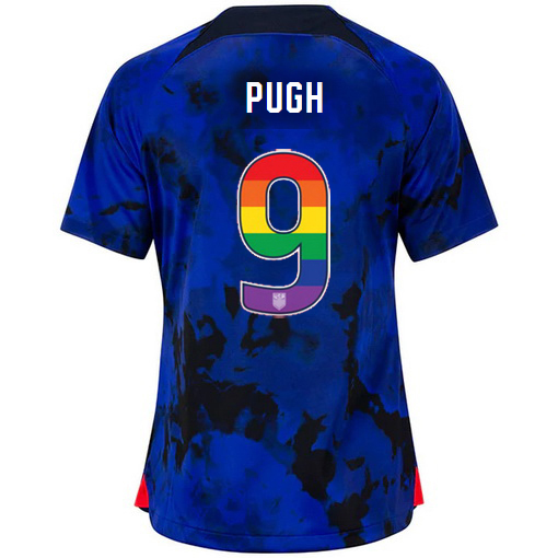 USA Away Mallory Pugh 22/23 Women's Jersey Rainbow Number