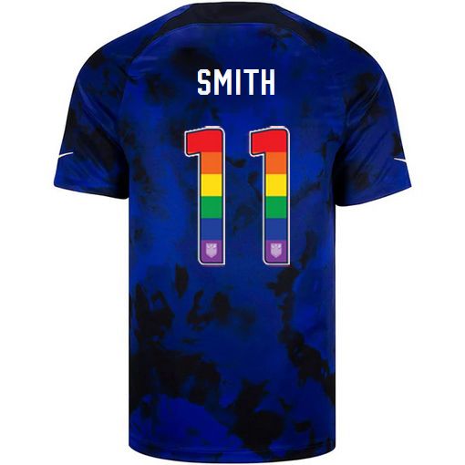 USA Away Sophia Smith 22/23 Men's Jersey Rainbow Number