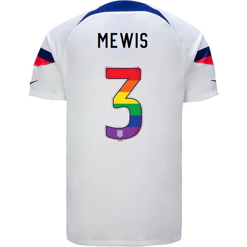 USA Home Samantha Mewis 2022/23 Men's Jersey Rainbow Number