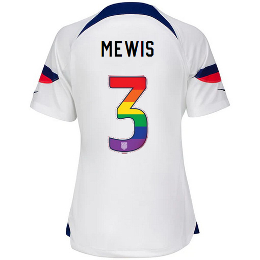 USA Home Samantha Mewis 22/23 Women's Jersey Rainbow Number