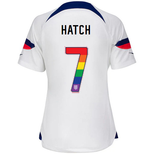 USA Home Ashley Hatch 22/23 Women's Jersey Rainbow Number