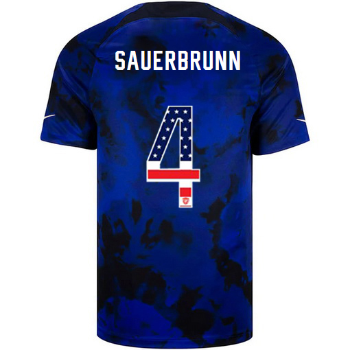 USA Blue Becky Sauerbrunn 2022/23 Men's Jersey Independence Day