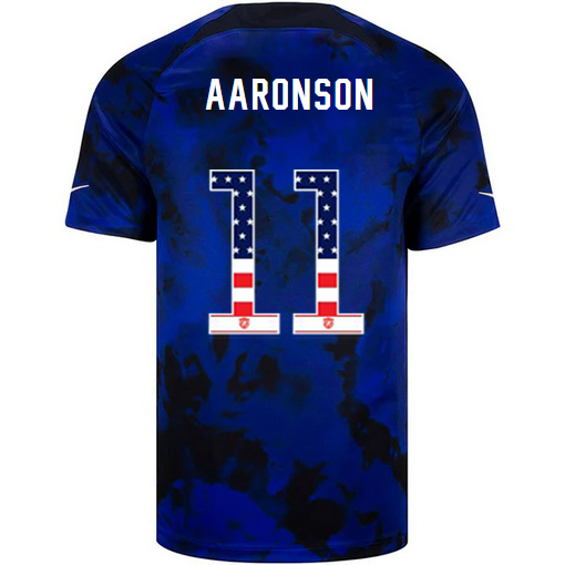 USA Blue Brenden Aaronson 2022/2023 Men's Jersey Independence Day