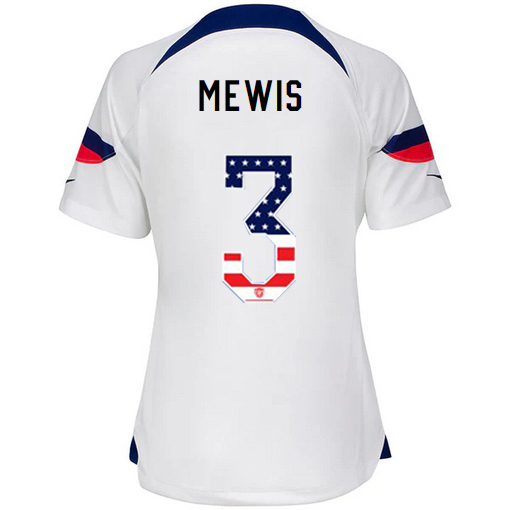 USA White Samantha Mewis 2022/23 Women's Jersey Independence Day