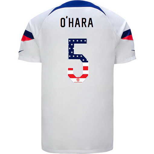USA White Kelley O'Hara 2022/23 Men's Jersey Independence Day