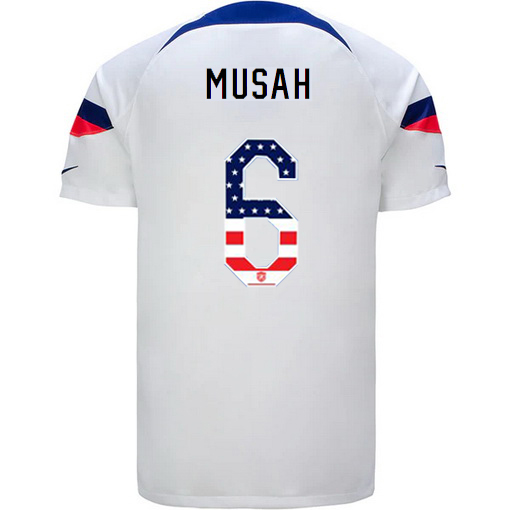USA White Yunus Musah 22/23 Men's Jersey Independence Day