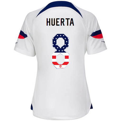 USA White Sofia Huerta 22/23 Women's Jersey Independence Day