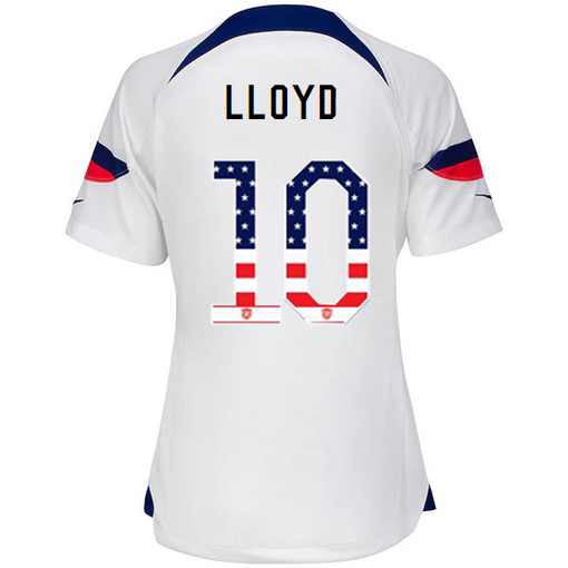 USA White Carli Lloyd 22/23 Women's Jersey Independence Day