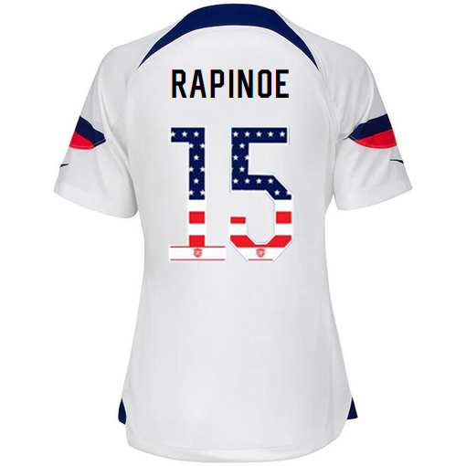 USA White Megan Rapinoe 2022/23 Women's Jersey Independence Day