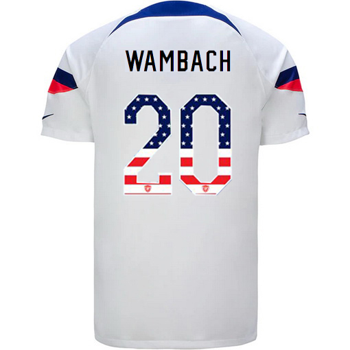USA White Abby Wambach 22/23 Men's Jersey Independence Day