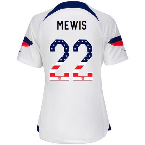 USA White Kristie Mewis 2022/23 Women's Jersey Independence Day