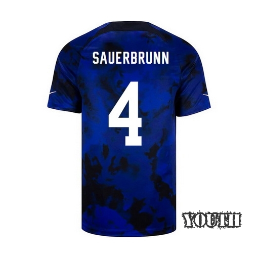 USA Away Becky Sauerbrunn 2022/2023 Youth Soccer Jersey