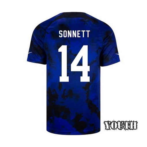 USA Away Emily Sonnett 2022/23 Youth Soccer Jersey