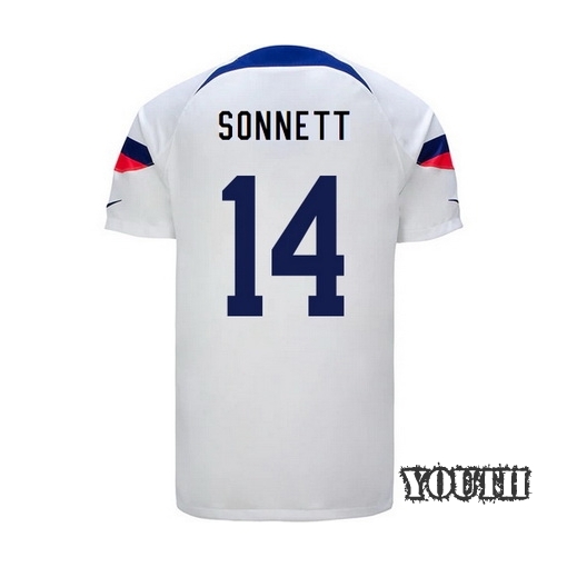 USA Home Emily Sonnett 2022/2023 Youth Soccer Jersey
