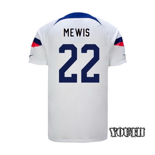 USA Home Kristie Mewis 2022/23 Youth Soccer Jersey