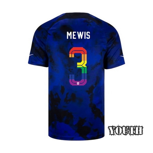 USA Loyal Blue Samantha Mewis 2022/2023 Youth PRIDE Jersey