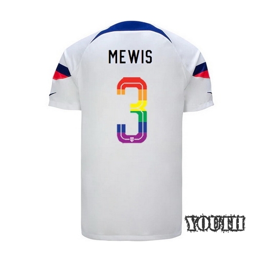 USA White Samantha Mewis 22/23 Youth PRIDE Jersey