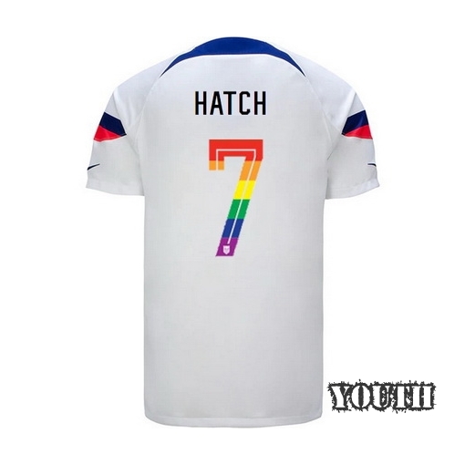 USA White Ashley Hatch 22/23 Youth PRIDE Jersey