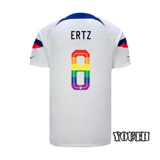 USA White Julie Ertz 2022/2023 Youth PRIDE Jersey