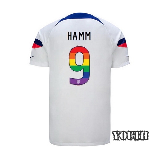 USA Home Mia Hamm 2022/23 Youth Jersey Rainbow Number