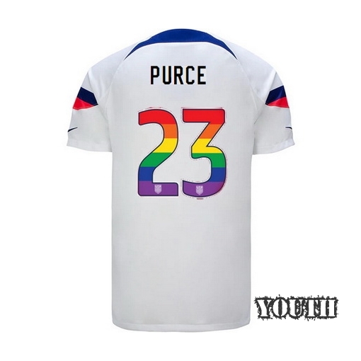USA Home Margaret Purce 2022/23 Youth Jersey Rainbow Number