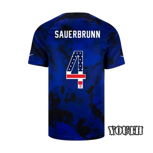 USA Blue Becky Sauerbrunn 2022/2023 Youth Jersey Independence Day