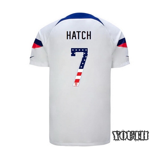 USA White Ashley Hatch 2022/23 Youth Jersey Independence Day