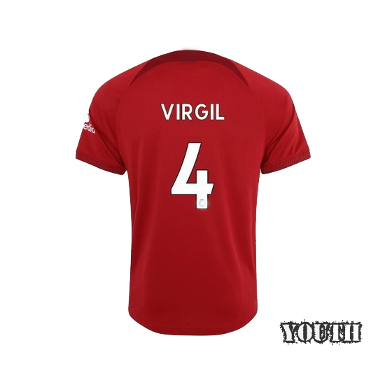 2022/23 Virgil Van Dijk Home Youth Soccer Jersey