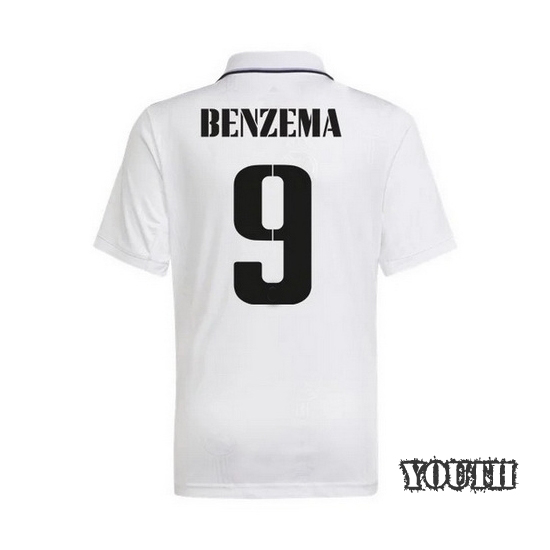 2022/23 Karim Benzema Home Youth Soccer Jersey
