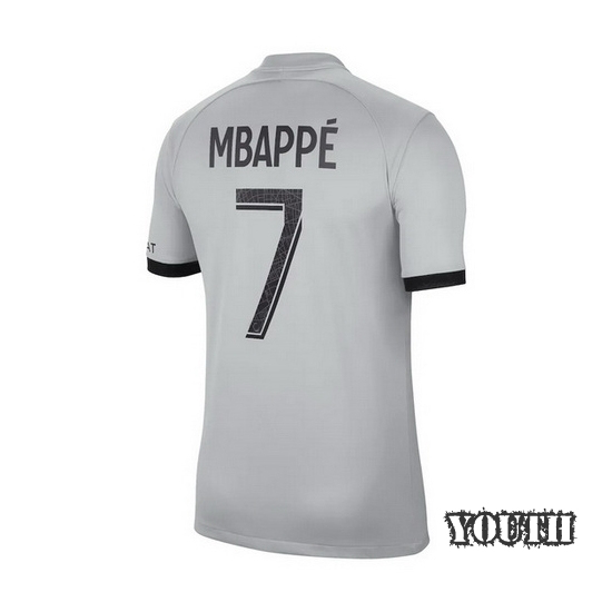 22/23 Kylian Mbappe Away Youth Soccer Jersey