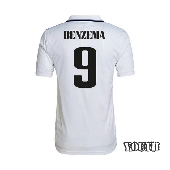 22/23 Karim Benzema Home Youth Jersey