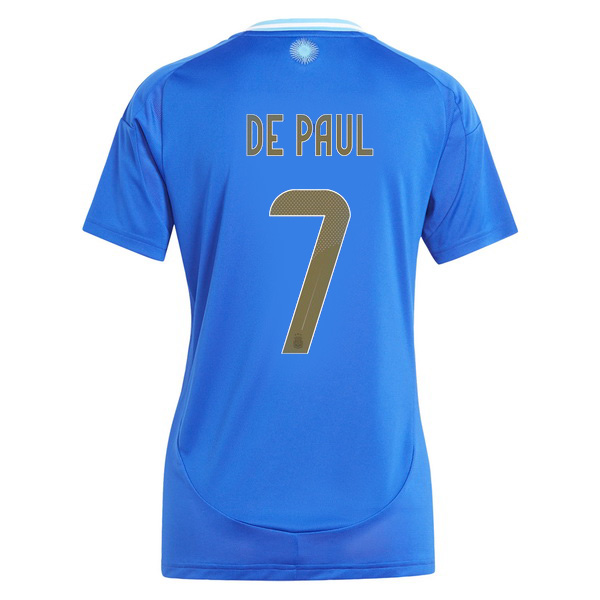 2024 Rodrigo de Paul Argentina Away Women's Soccer Jersey