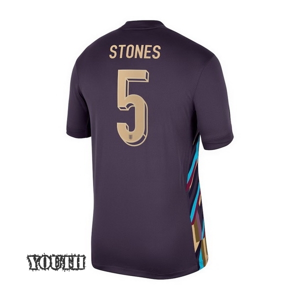 2024 John Stones England Away Youth Soccer Jersey