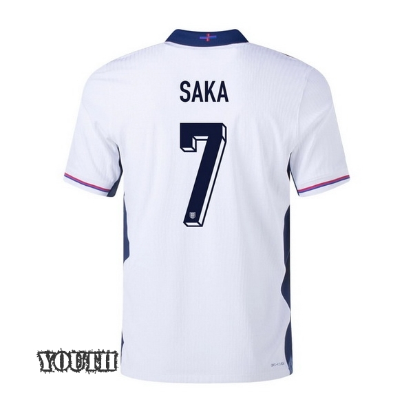 2024 Bukayo Saka England Home Youth Soccer Jersey