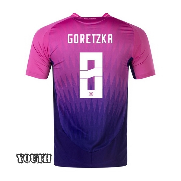 2024 Leon Goretzka Germany Away Youth Soccer Jersey