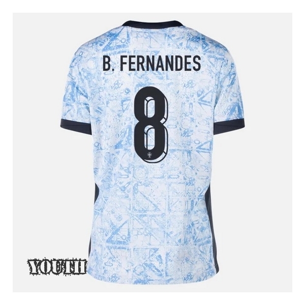 2024 Bruno Fernandes Portugal Away Youth Soccer Jersey