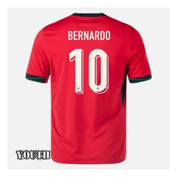 2024 Bernardo Silva Portugal Home Youth Soccer Jersey