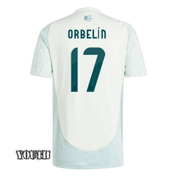 2024 Orbelin Pineda Mexico Away Youth Soccer Jersey