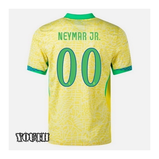 2024 Brazil Customized Home Youth Soccer Jersey